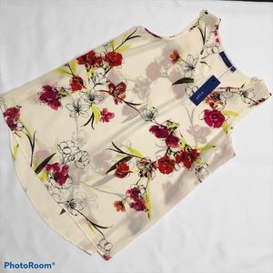 Apt. 9 White Floral Tank
